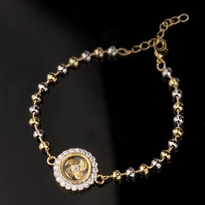 A rotating bracelet featuring symbols of prosperity and vitality, believed to bring luck and fortune to the wearer.