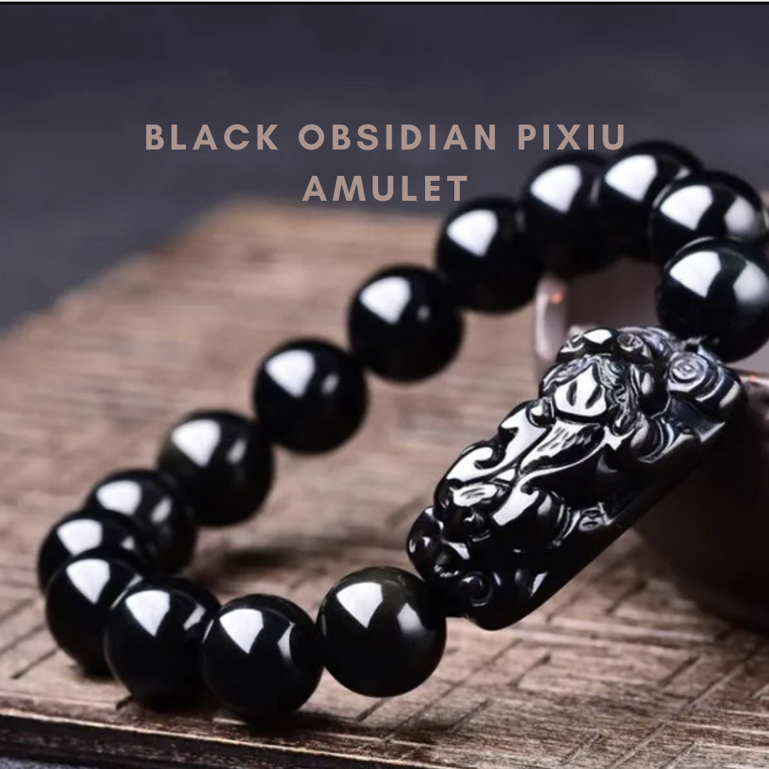 Black Obsidian Pixiu Amulet