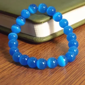 Ocean Blue Cat's Eye Gemstone Bracelet - Fashion Meets Feng Shui