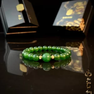 Colorful Feng Shui Bead Bracelet with Agarwood Charm