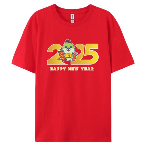 2025 Snake Year Graphic T-Shirt - Unique & Colorful Design