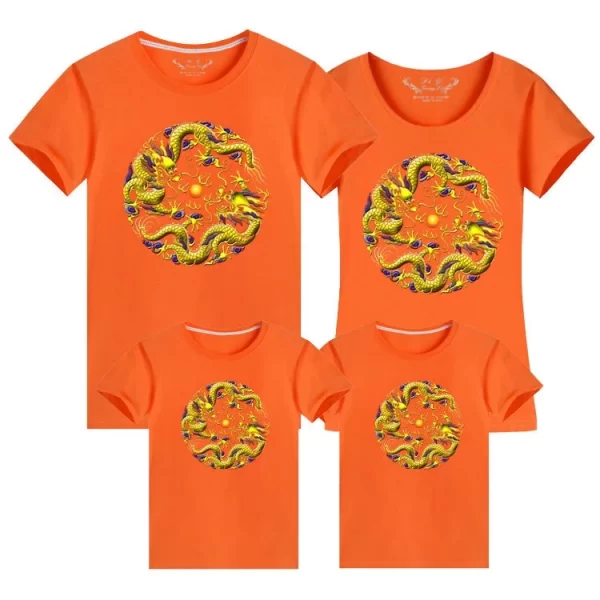 2025 Chinese New Year Print Cotton T-Shirt for Family