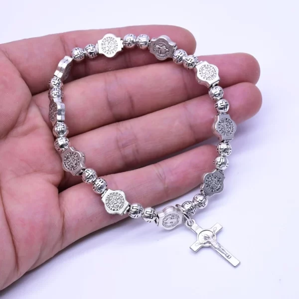 Premium Titanium Catholic Bracelet, Stainless Steel Titanium Rosary Beads: A Timeless Symbol of Faith and Strength