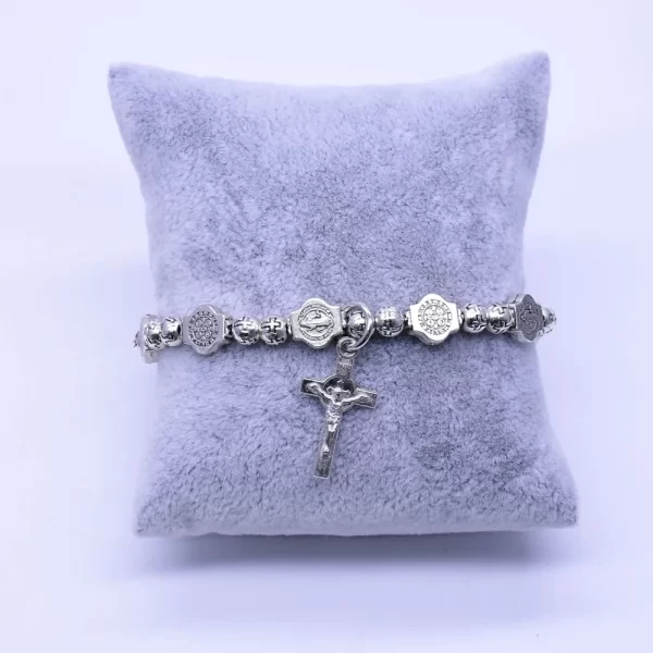 Premium Titanium Catholic Bracelet, Stainless Steel Titanium Rosary Beads: A Timeless Symbol of Faith and Strength