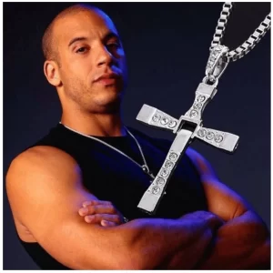 Fast and Furious Cross Necklace, Men's Hip-Hop Style Pendant Chain, Trendy Jewelry: A Bold Statement of Style and Faith