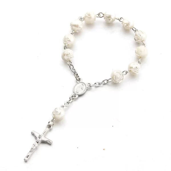 Baby Glass Pearl Baptism Rosary, Mini Rosary Beads, Perfect Gift for Baby: A Timeless Blessing for Your Little One