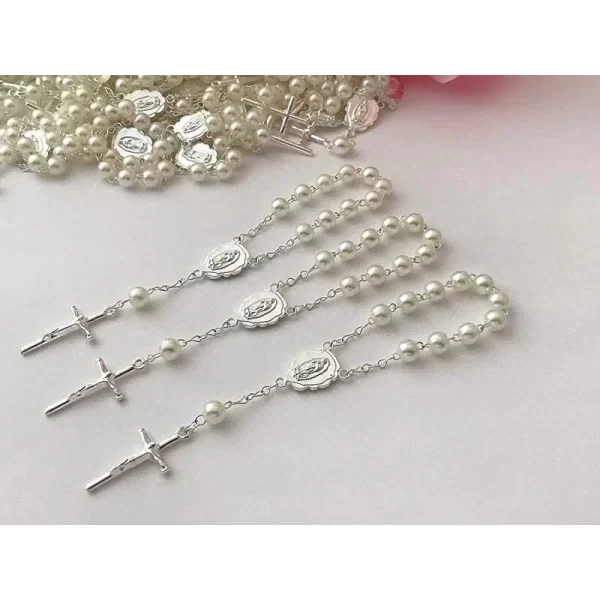 Baby Glass Pearl Baptism Rosary, Mini Rosary Beads, Perfect Gift for Baby: A Timeless Blessing for Your Little One