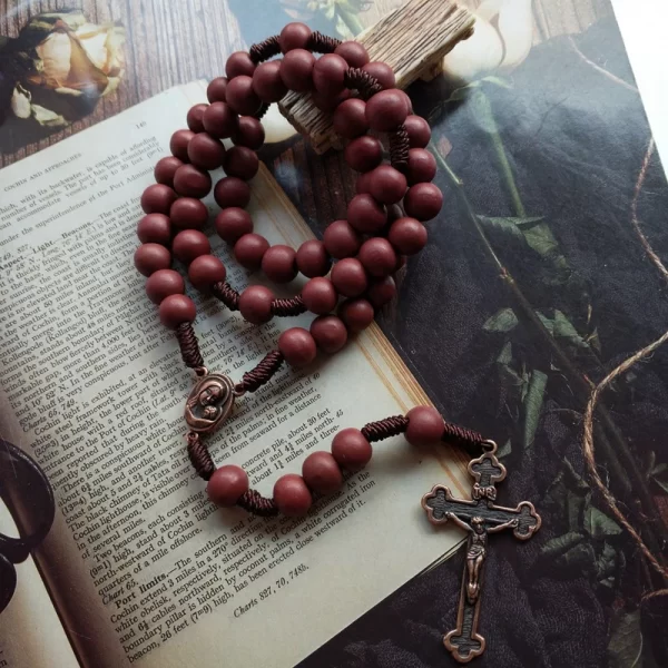 The Catholic Rosary with 50 Red Wood Beads is a beautiful and meaningful tool for prayer and reflection. It combines tradition, faith, and beauty in a way that enhances your spiritual journey. The red wood beads symbolize Christ’s sacrifice and love, while the 50 beads guide you through the powerful prayer practice of the Rosary.