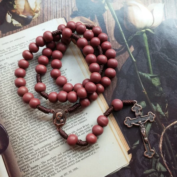 The Catholic Rosary with 50 Red Wood Beads is a beautiful and meaningful tool for prayer and reflection. It combines tradition, faith, and beauty in a way that enhances your spiritual journey. The red wood beads symbolize Christ’s sacrifice and love, while the 50 beads guide you through the powerful prayer practice of the Rosary.