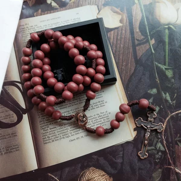 The Catholic Rosary with 50 Red Wood Beads is a beautiful and meaningful tool for prayer and reflection. It combines tradition, faith, and beauty in a way that enhances your spiritual journey. The red wood beads symbolize Christ’s sacrifice and love, while the 50 beads guide you through the powerful prayer practice of the Rosary.